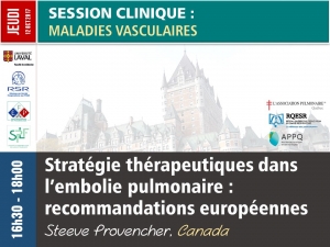 Stratégie thérapeutiques dans l’embolie pulmonaire : recommandations européennes