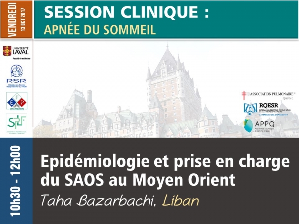 Epidémiologie et prise en charge du SAOS au Moyen Orient