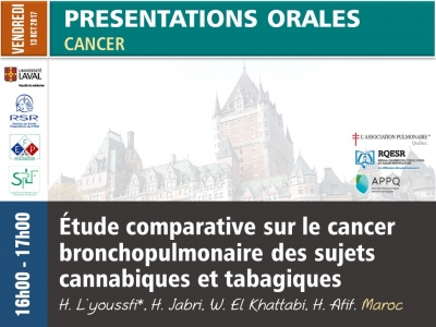 Étude comparative sur le cancer bronchopulmonaire des sujets cannabiques et tabagiques
